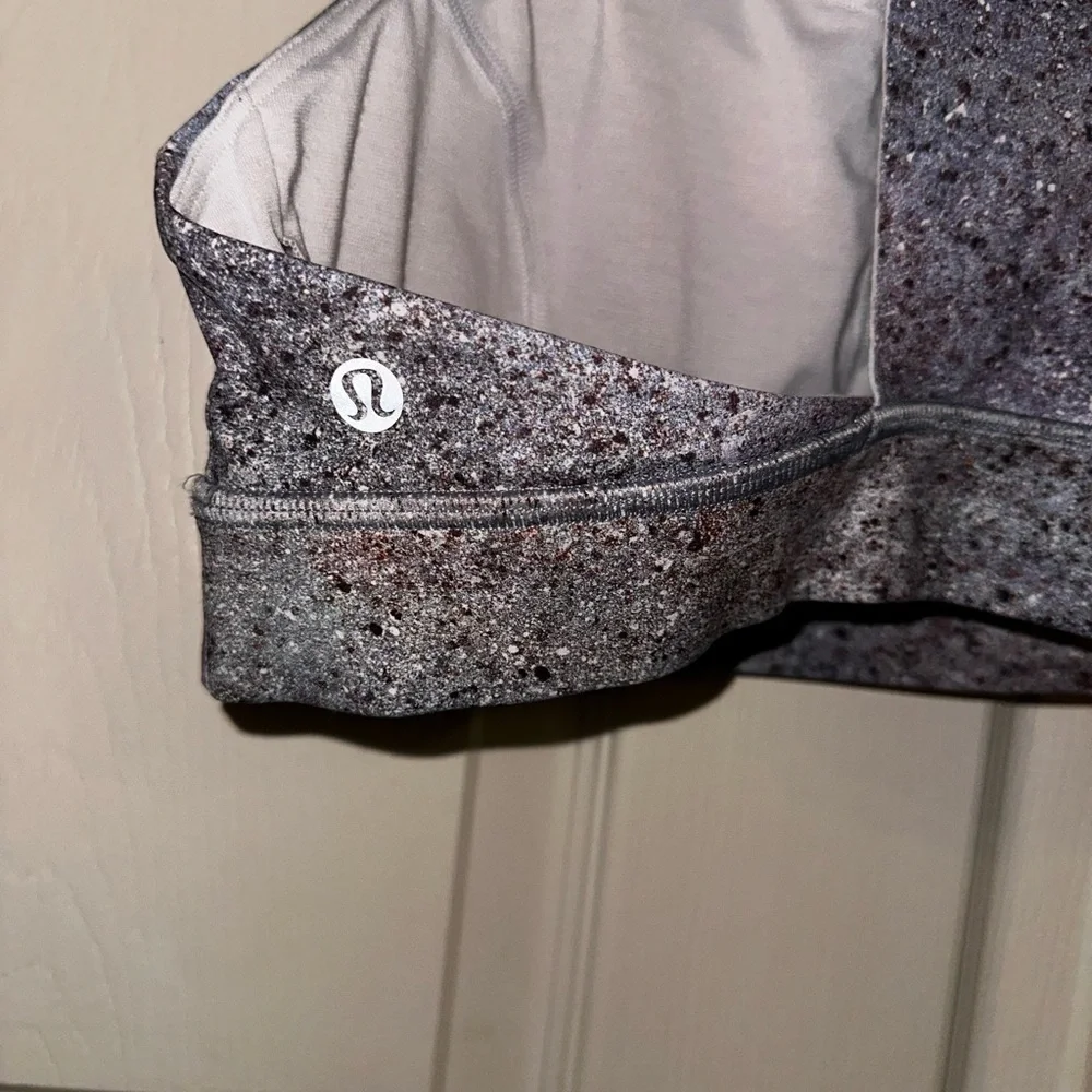 Lululemon Women's Speckled Fast & Free Bra sports bra 10 gym activewear athletic